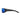 Black sunglasses with blue lenses on a white background