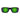 Sunglasses with green lenses and black frame on a white background