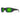 Black sunglasses with green lenses on a white background