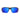 Sunglasses with blue reflective lenses on a white background