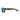 Sunglasses with green reflective lenses on a white background