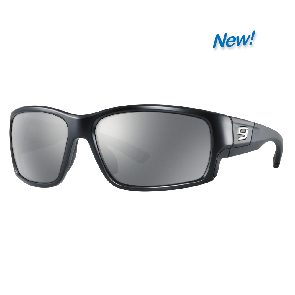 SUPERIOR sunglasses by NINES Optics Matte black frame with silver mirror