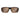Sunglasses with brown lenses and black frame on a white background