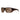 Brown sunglasses with a wood-like finish on a white background