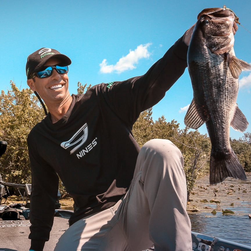 anglers fishing with Nines sunglasses and gears