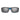 Sunglasses with black and blue frame on a white background